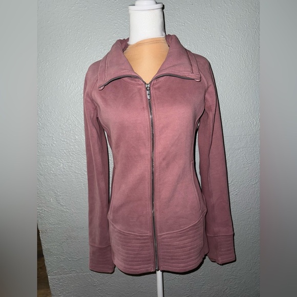 lululemon athletica Jackets & Blazers - Lululemon‎ Womens Radiant Cotton Fleece Jacket Pink Blush Size 4